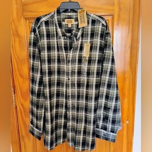 Foundry big & tall supply flannel shirt, 2XL NEW with tags
